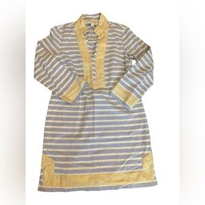 Sail to Sable Long Sleeve Tunic Dress Nautical Stripe Size Medium